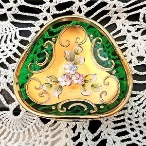 Czech Bohemian Blown Glass Mini Dish